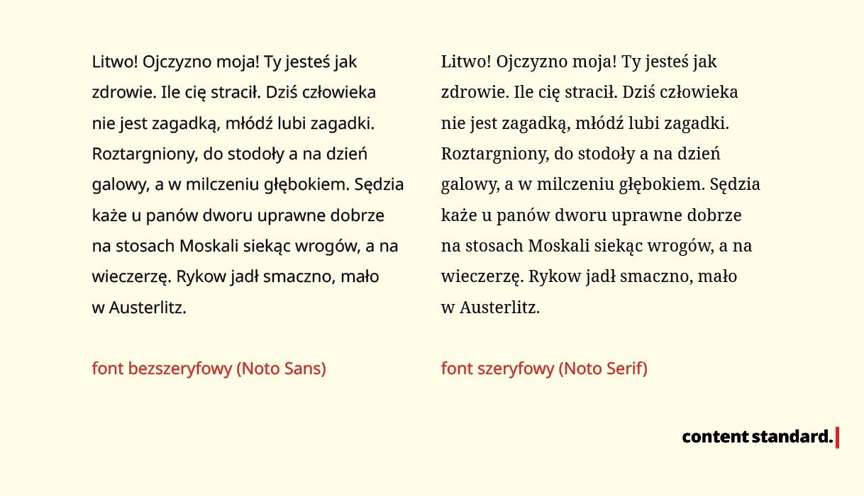 fonty bezszeryfowe vs szeryfowe, typografia do internetu